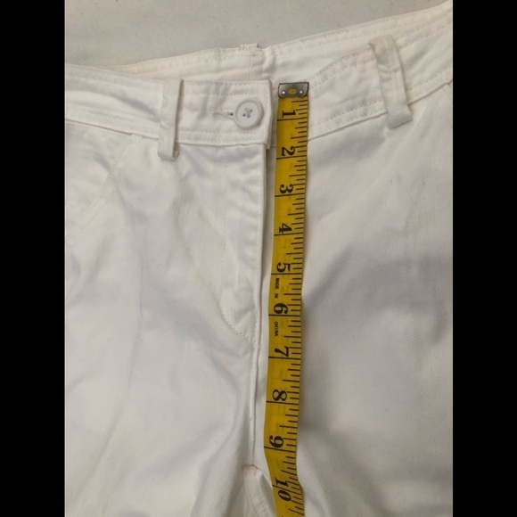 Free People Carpenter Crop White Raw Hem Jeans 2 - Picture 8 of 10